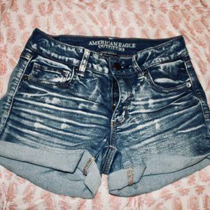High rise jean shorts